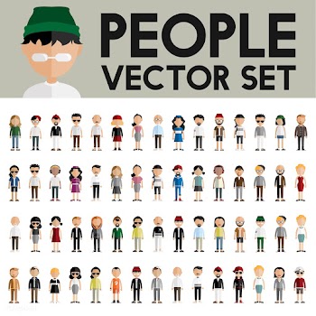 Illustration of diverse people | Free stock vector - 389588