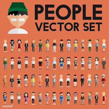 Illustration of diverse people | Free stock vector - 389608
