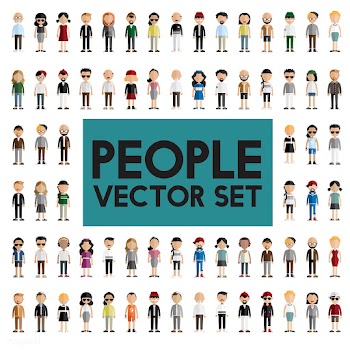 Illustration of diverse people | Free stock vector - 389632