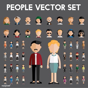 Illustration of diverse people | Free stock vector - 389636