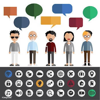 Illustration of diverse people | Free stock vector - 389637