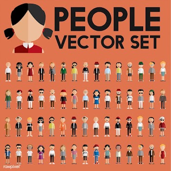 Illustration of diverse people | Free stock vector - 389642