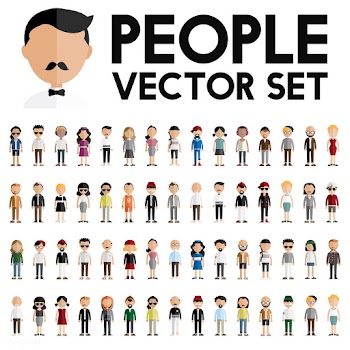Illustration of diverse people | Free stock vector - 389650