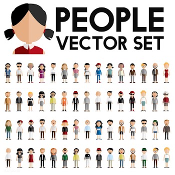 Illustration of diverse people | Free stock vector - 389659