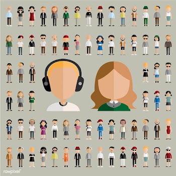 Illustration of diverse people | Free stock vector - 389670