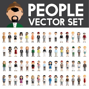 Illustration of diverse people | Free stock vector - 389676