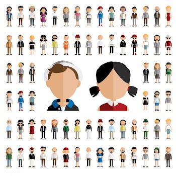 Illustration of diverse people | Free stock vector - 389684