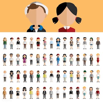Illustration of diverse people | Free stock vector - 389688