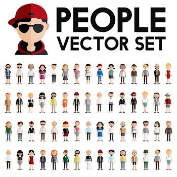 Illustration of diverse people | Free stock vector - 389698