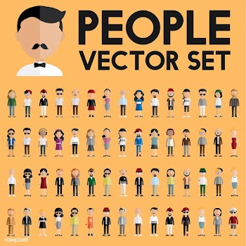 Illustration of diverse people | Free stock vector - 389701