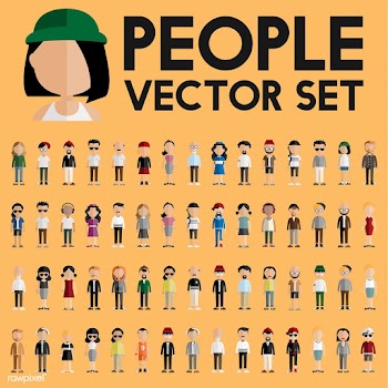Illustration of diverse people | Free stock vector - 389706