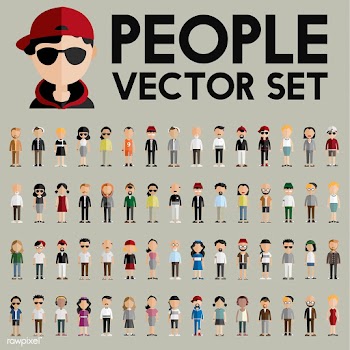 Illustration of diverse people | Free stock vector - 389710