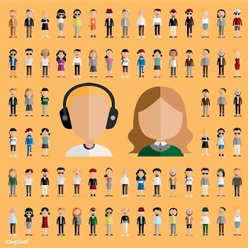Illustration of diverse people | Free stock vector - 389720
