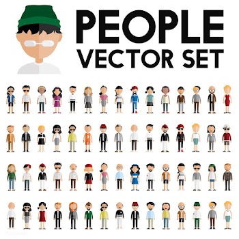Illustration of diverse people | Free stock vector - 389722
