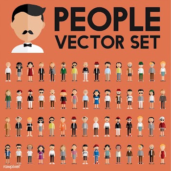 Illustration of diverse people | Free stock vector - 389726