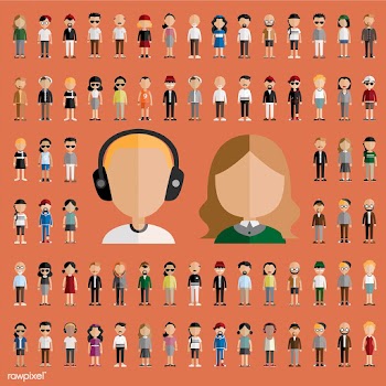 Illustration of diverse people | Free stock vector - 389730