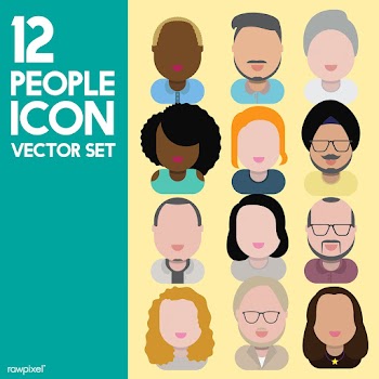 Illustration of diverse people | Free stock vector - 389734