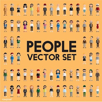 Illustration of diverse people | Free stock vector - 389740