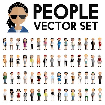 Illustration of diverse people | Free stock vector - 389741