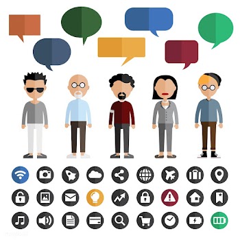 Illustration of diverse people | Free stock vector - 389757