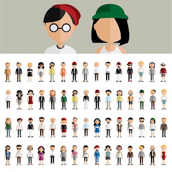 Illustration of diverse people | Free stock vector - 389763