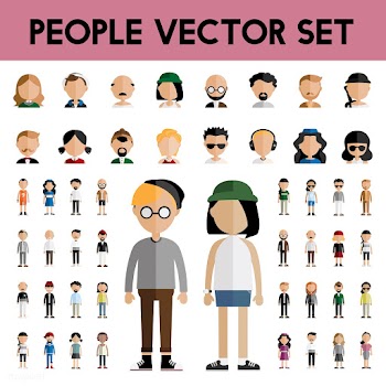 Illustration of diverse people | Free stock vector - 389775