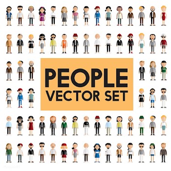 Illustration of diverse people | Free stock vector - 389780