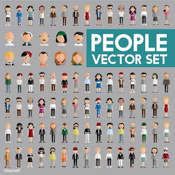 Illustration of diverse people | Free stock vector - 389818