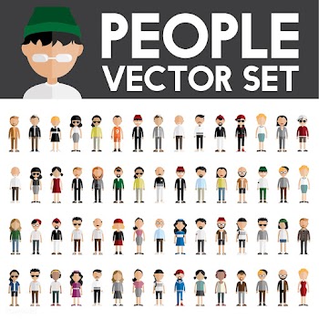 Illustration of diverse people | Free stock vector - 389823
