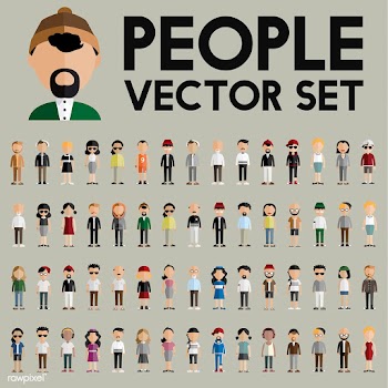 Illustration of diverse people | Free stock vector - 389831