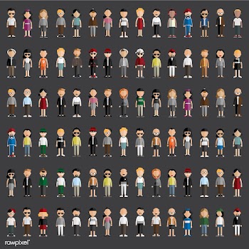 Illustration of diverse people | Free stock vector - 389926