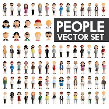 Illustration of diverse people | Free stock vector - 389927