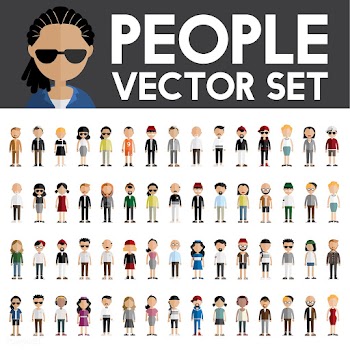 Illustration of diverse people | Free stock vector - 389928