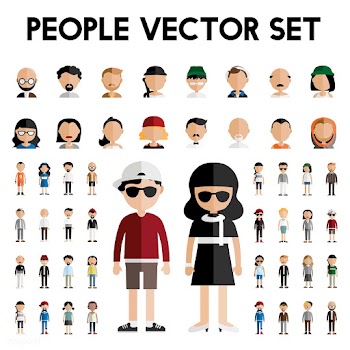 Illustration of diverse people | Free stock vector - 389933