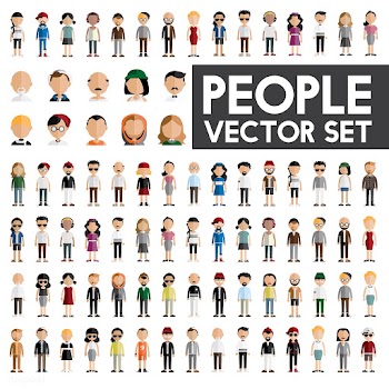 Illustration of diverse people | Free stock vector - 390060