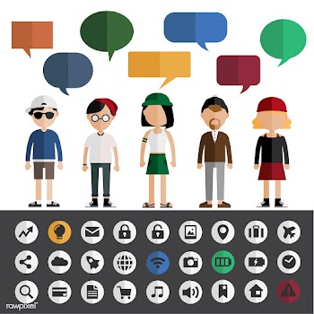 Illustration of diverse people | Free stock vector - 390071
