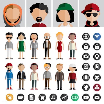 Illustration of diverse people | Free stock vector - 390145
