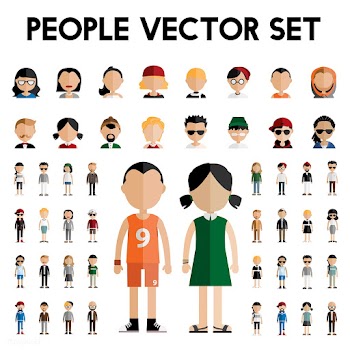 Illustration of diverse people | Free stock vector - 390190
