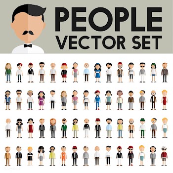 Illustration of diverse people | Free stock vector - 390295