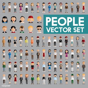 Illustration of diverse people | Free stock vector - 390314
