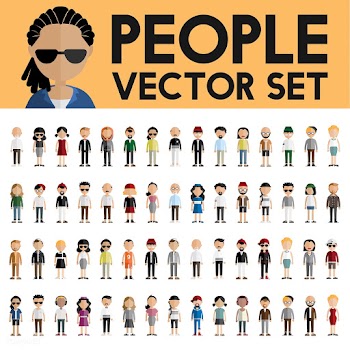 Illustration of diverse people | Free stock vector - 390328