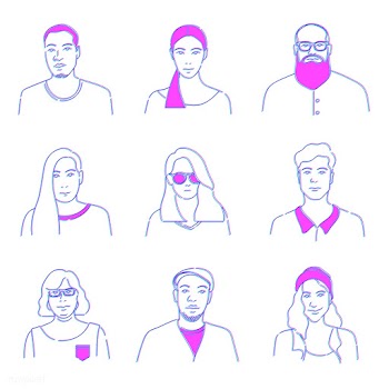 Illustration of diverse people | Free stock vector - 390624