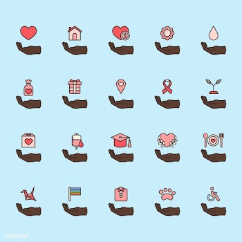 Illustration of donation support icons set | Free stock vector - 266772