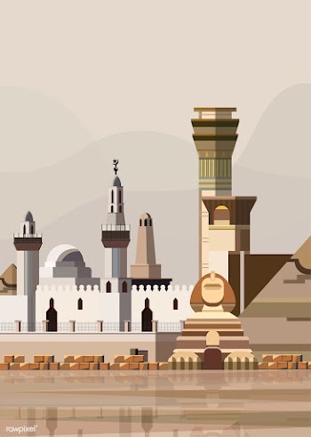 Illustration of Egyptian landmarks | Free stock vector - 393648