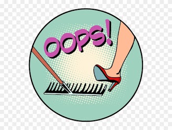 Illustration Of Female Leg Stepping On Rake With The - Step On Rake Cartoon