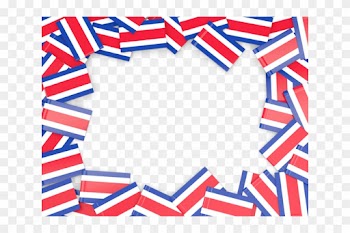 Illustration Of Flag Of Costa Rica - Puerto Rico Flag Border