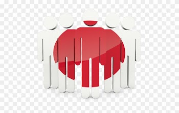 Illustration Of Flag Of Japan - Japan People Icon