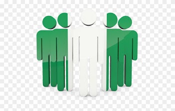 Illustration Of Flag Of Nigeria - People With Brazil Flag