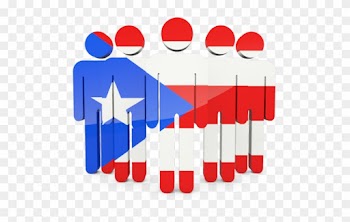 Illustration Of Flag Of Puerto Rico - Puerto Rico With People