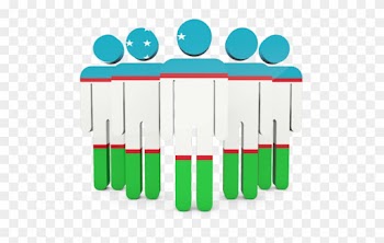 Illustration Of Flag Of Uzbekistan - South African Flag People